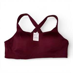 NWT Lululemon All Powered Up Sports Bra Red Merlot 42D